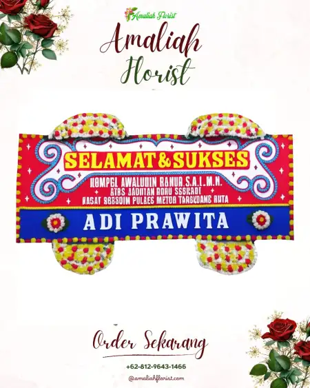 Papan Bunga Ucapan Selamat Monjok
